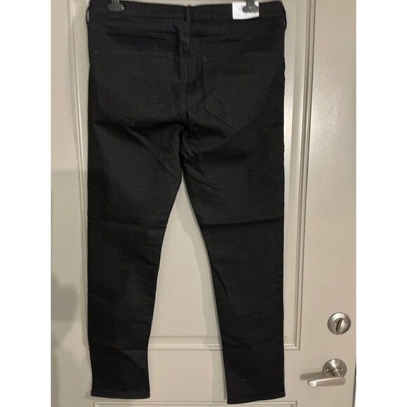 H&M Stretch Skinny Ankle Regular Waist Straight leg Black Jeans Sz 36 NWT - Picture 3 of 6